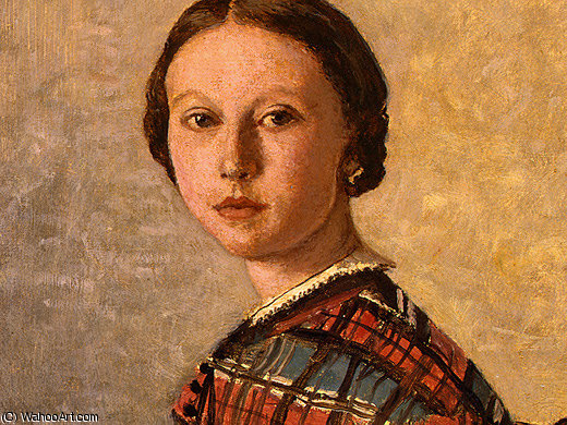 Portrait Of A Young Girl (detail 1 ) - — Jean-baptiste-camille Corot