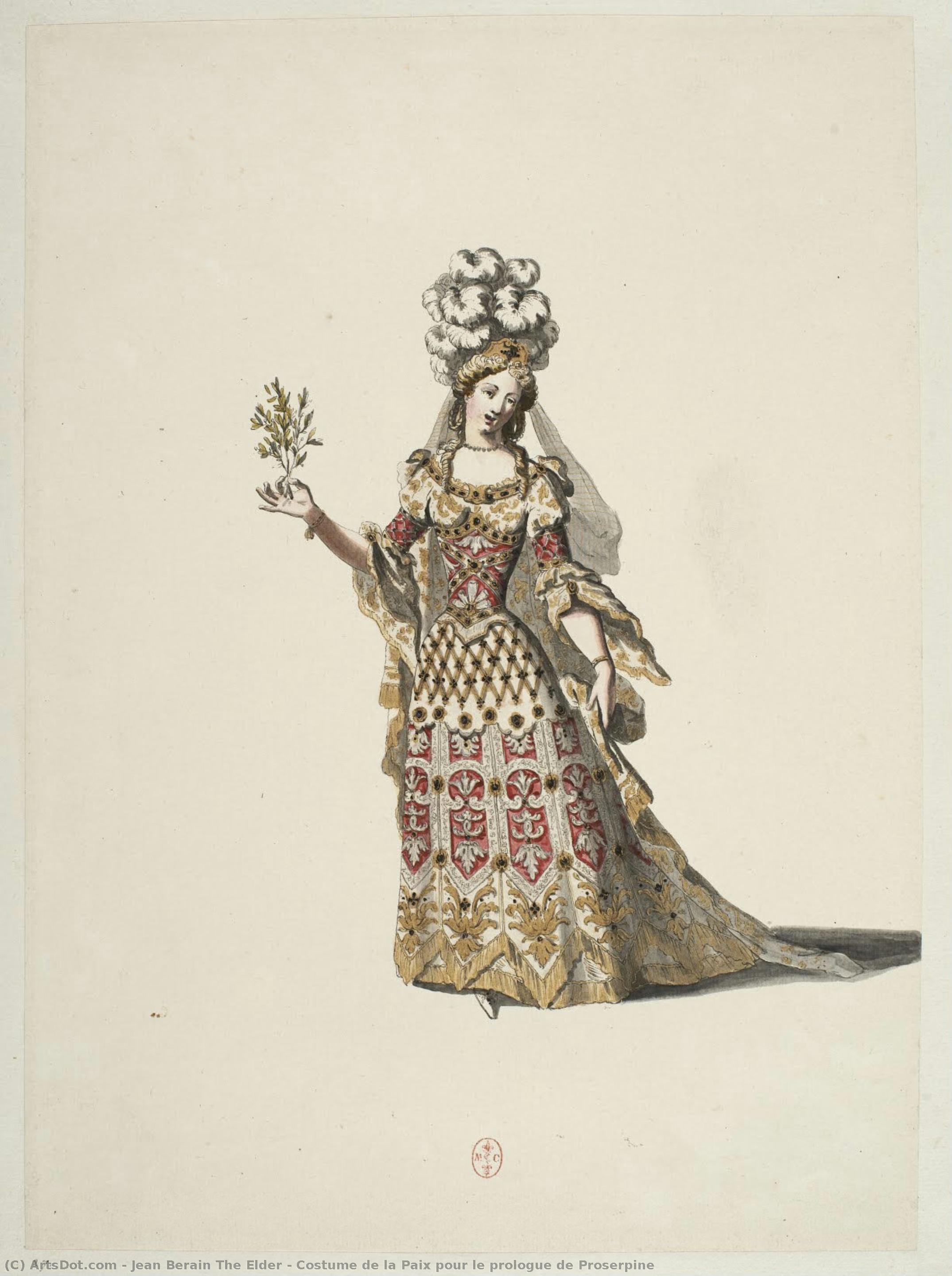 Costume De La Paix Pour Le Prologue De Proserpine — Jean Berain Der Ältere