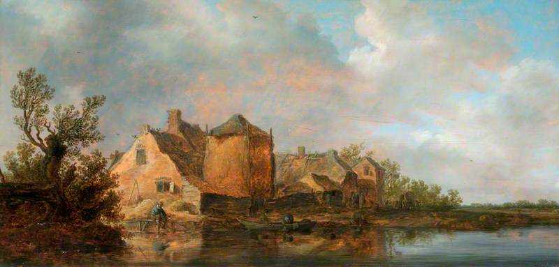 River Scene With An Inn — Jan Josephszoon Van Goyen
