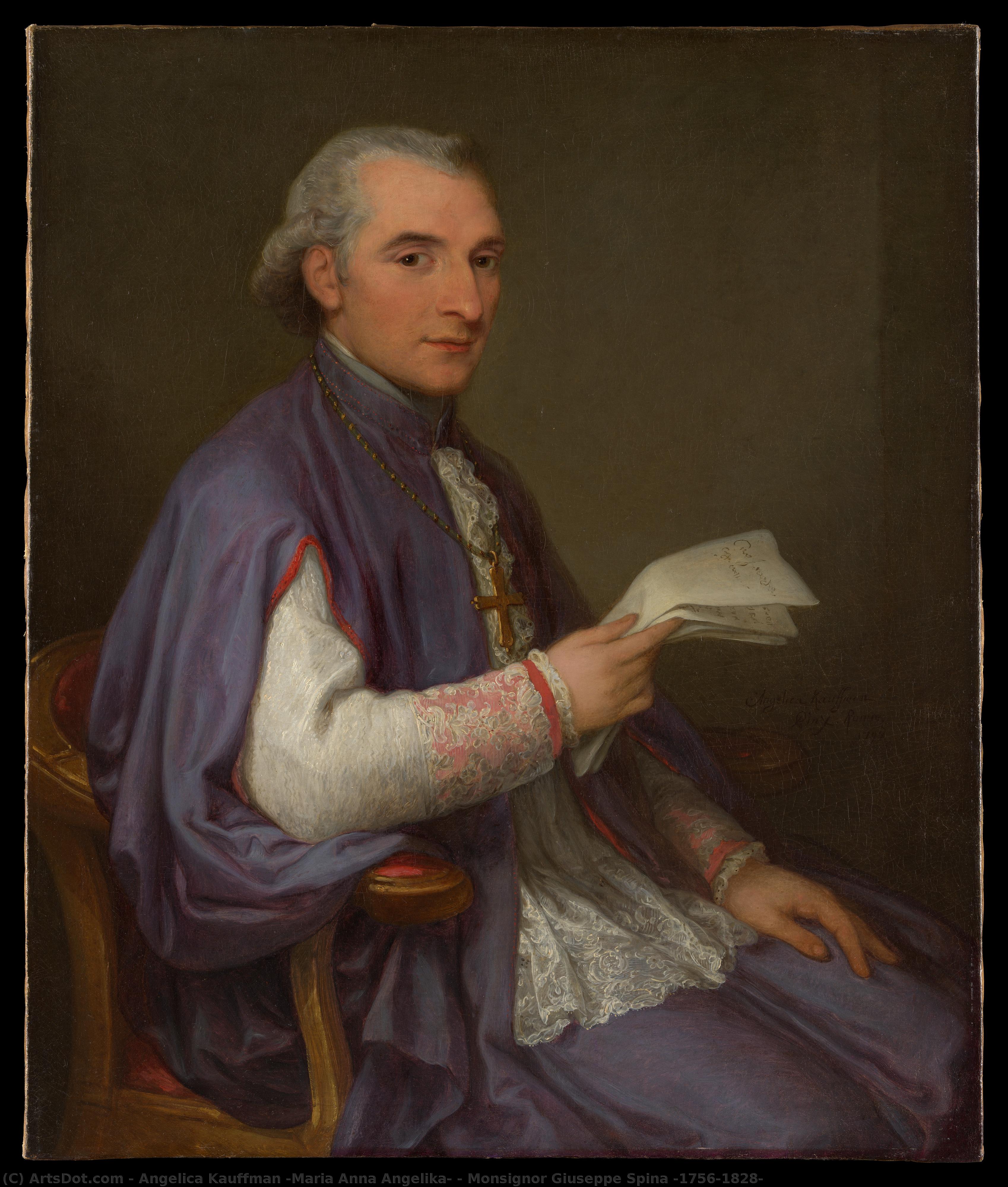 Monsignor Giuseppe Spina (1756–1828) — Angelica Kauffmann (maria Anna Angelika)