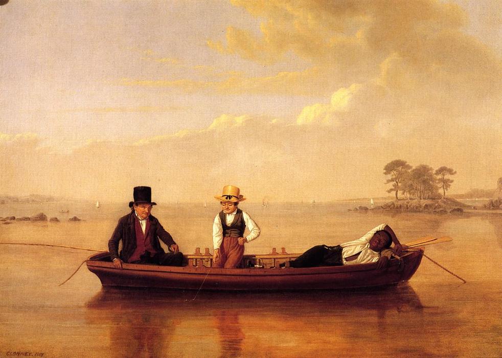 Fishing Party On Long Island Sound Off New Rochelle — James Goodwyn Clonney