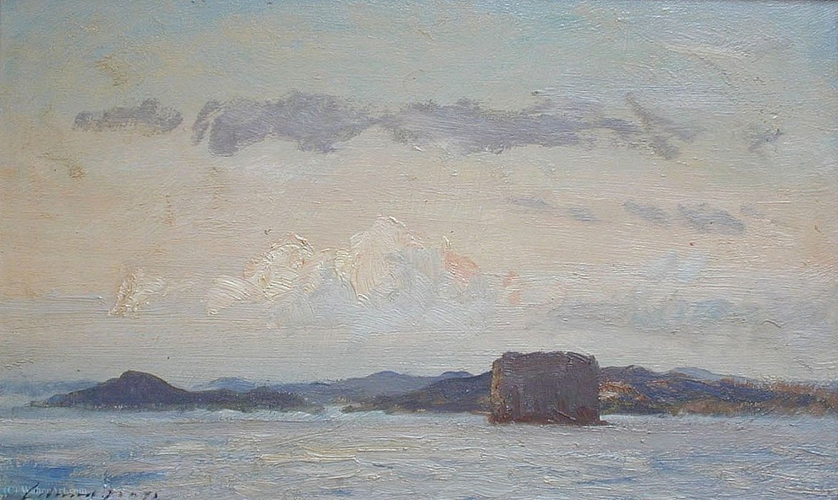 Rocky Coastline, South Georgia, (1957) — Edward Seago