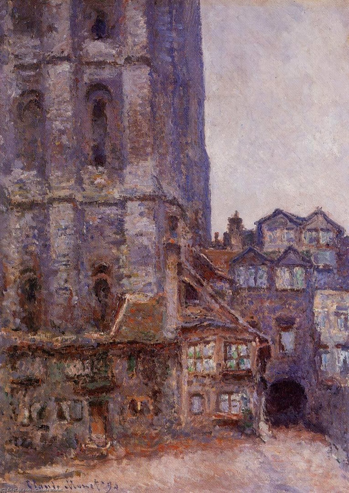 The Cour D'albane, Grey Weather — Claude Monet