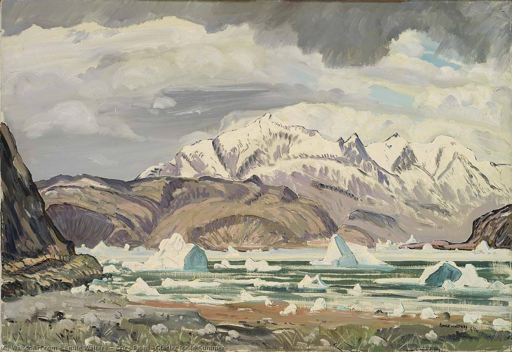 Erics Fjord (glacier Ice In Summer) — Emile Walters