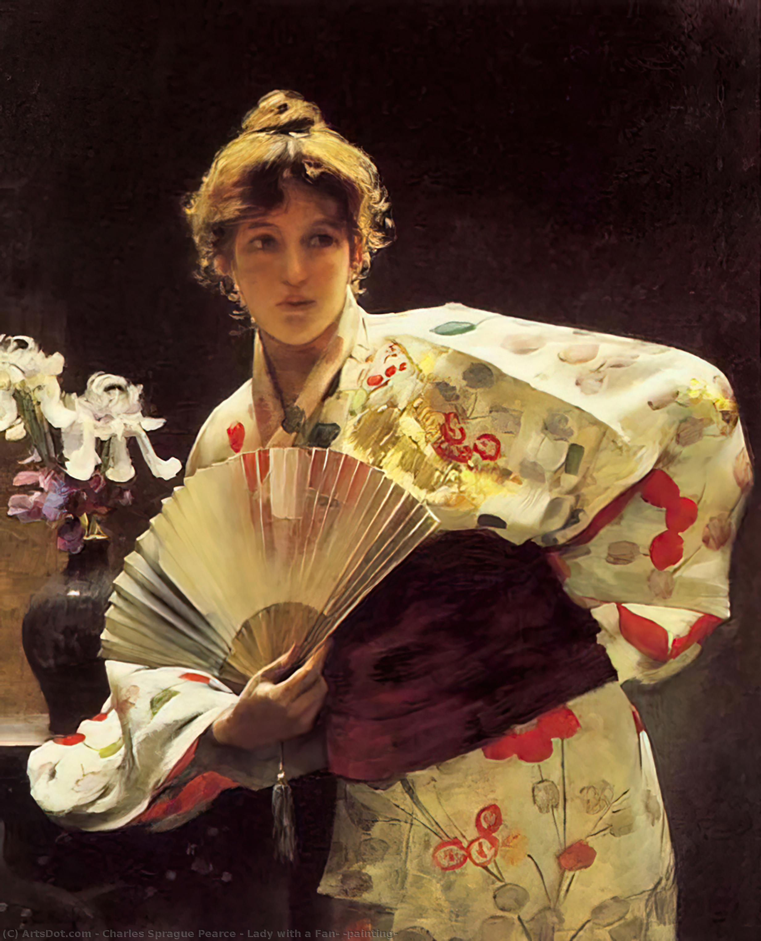 Lady With A Fan, (painting) — Čarls Sprejg Pirs