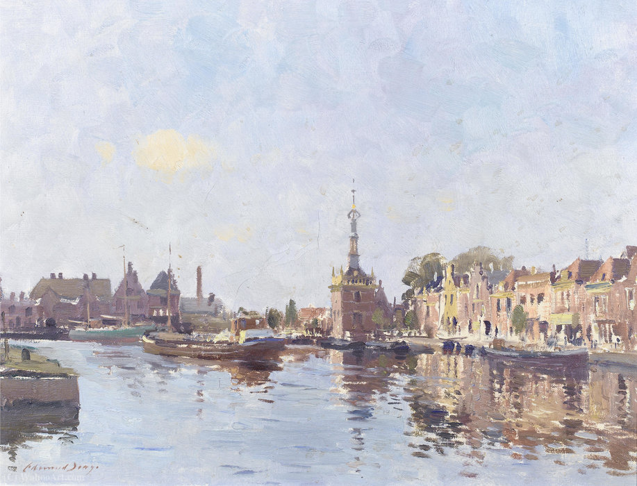The Bend In The Canal, Alkmaar — Edward Seago