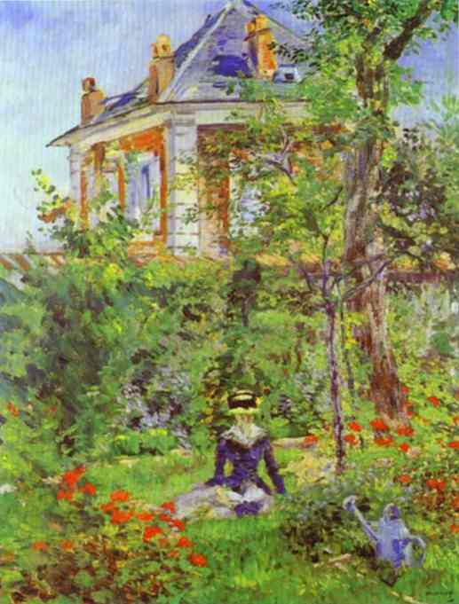 La Joven En El Jardín De Bellevue — Édouard Manet