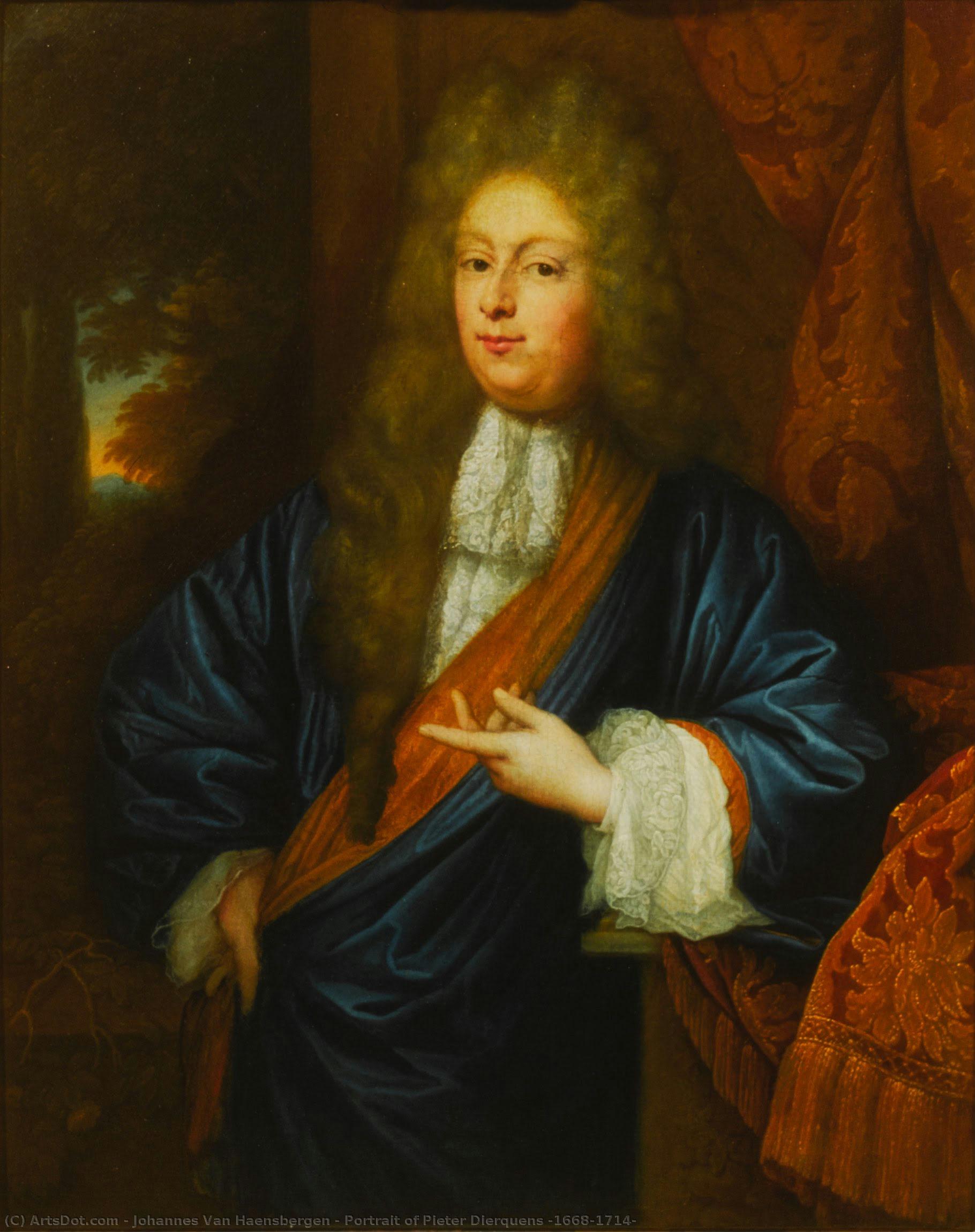 Portrait Of Pieter Dierquens (1668-1714) — Johannes Van Haensbergen