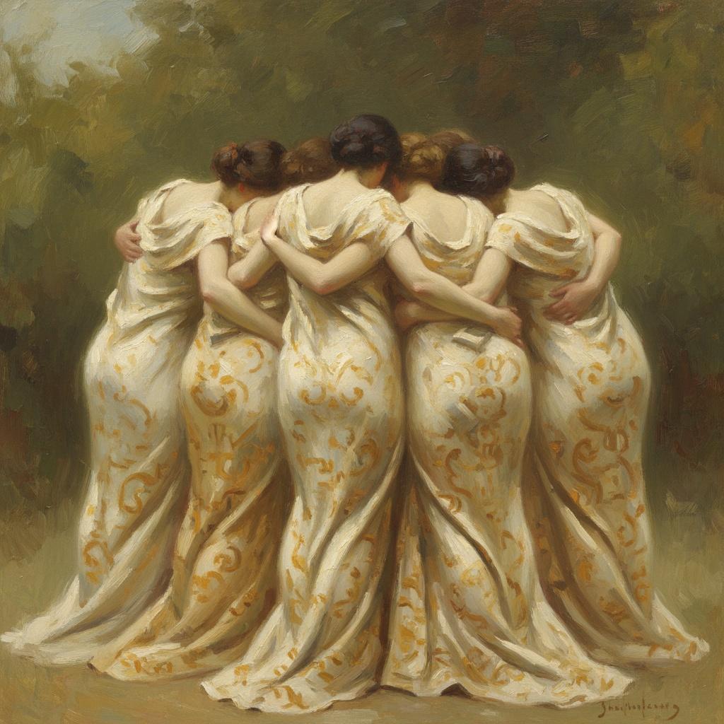 Ethereal Bond In Ochre And Ivory — Marc Duvallier