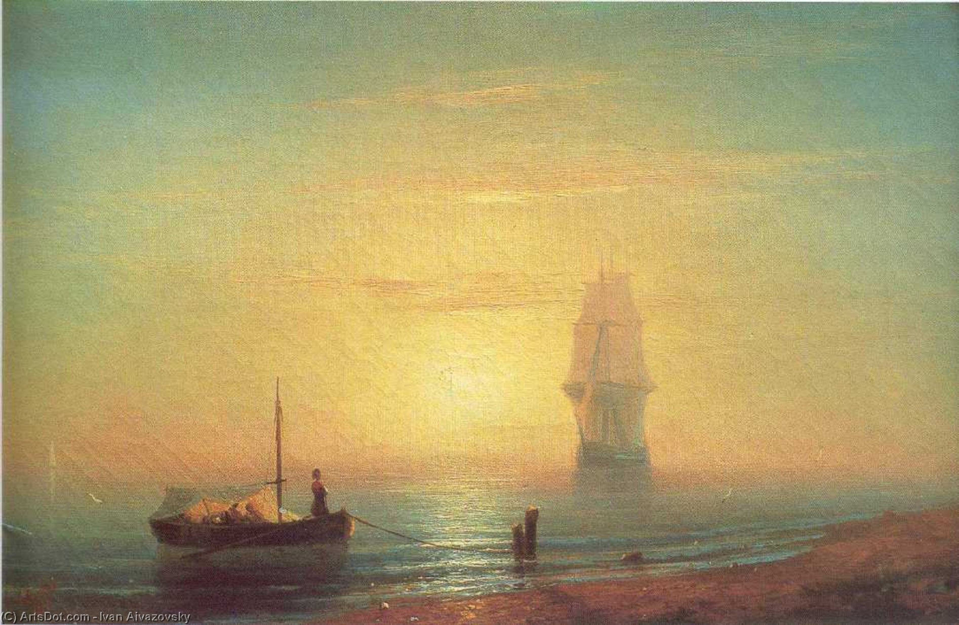 The Sunset On Sea — Ivan Konstantinovich Aivazovsky