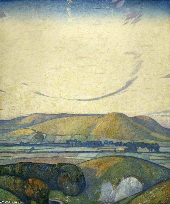 Sussex, Mount Caburn From Itford Hill — Edward Reginald Frampton