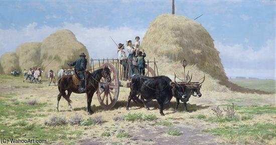 The Transport Of Hay In The Roman Countryside — Pietro Barucci