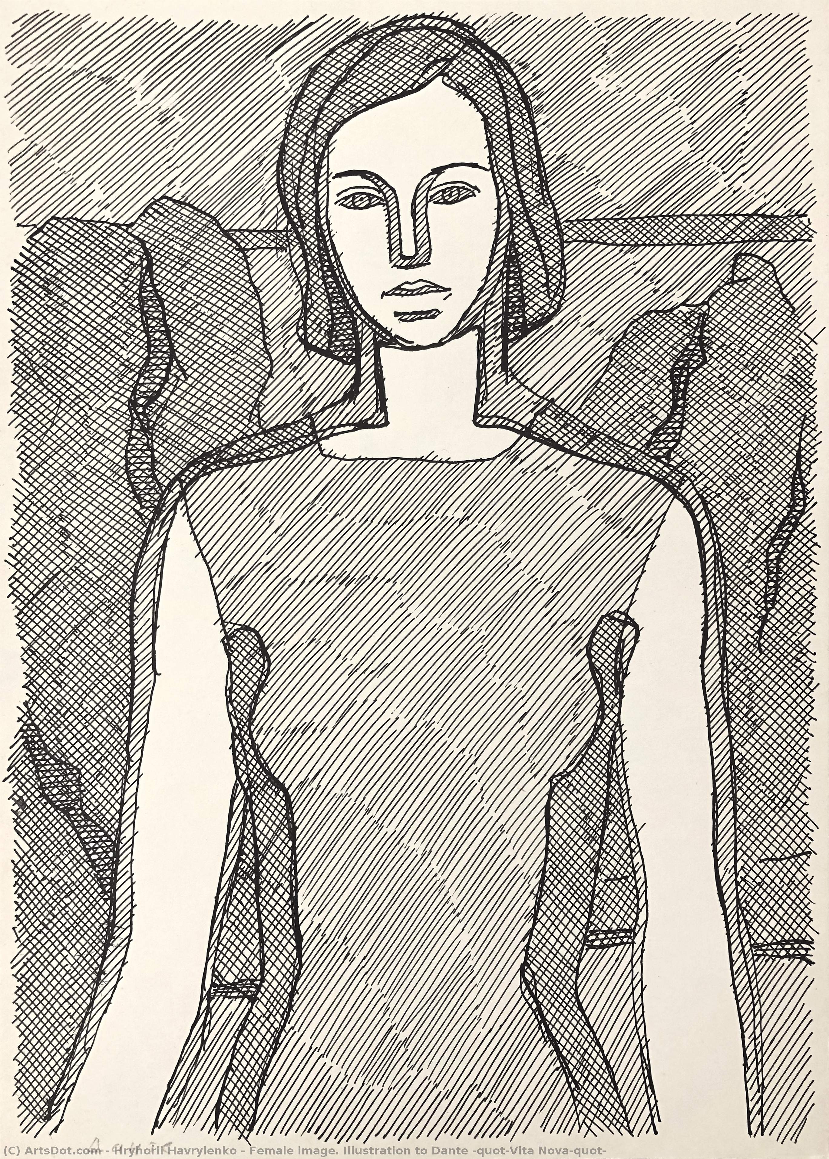 Female Image. Illustration To Dante "vita Nova" — Hryhorii Havrylenko