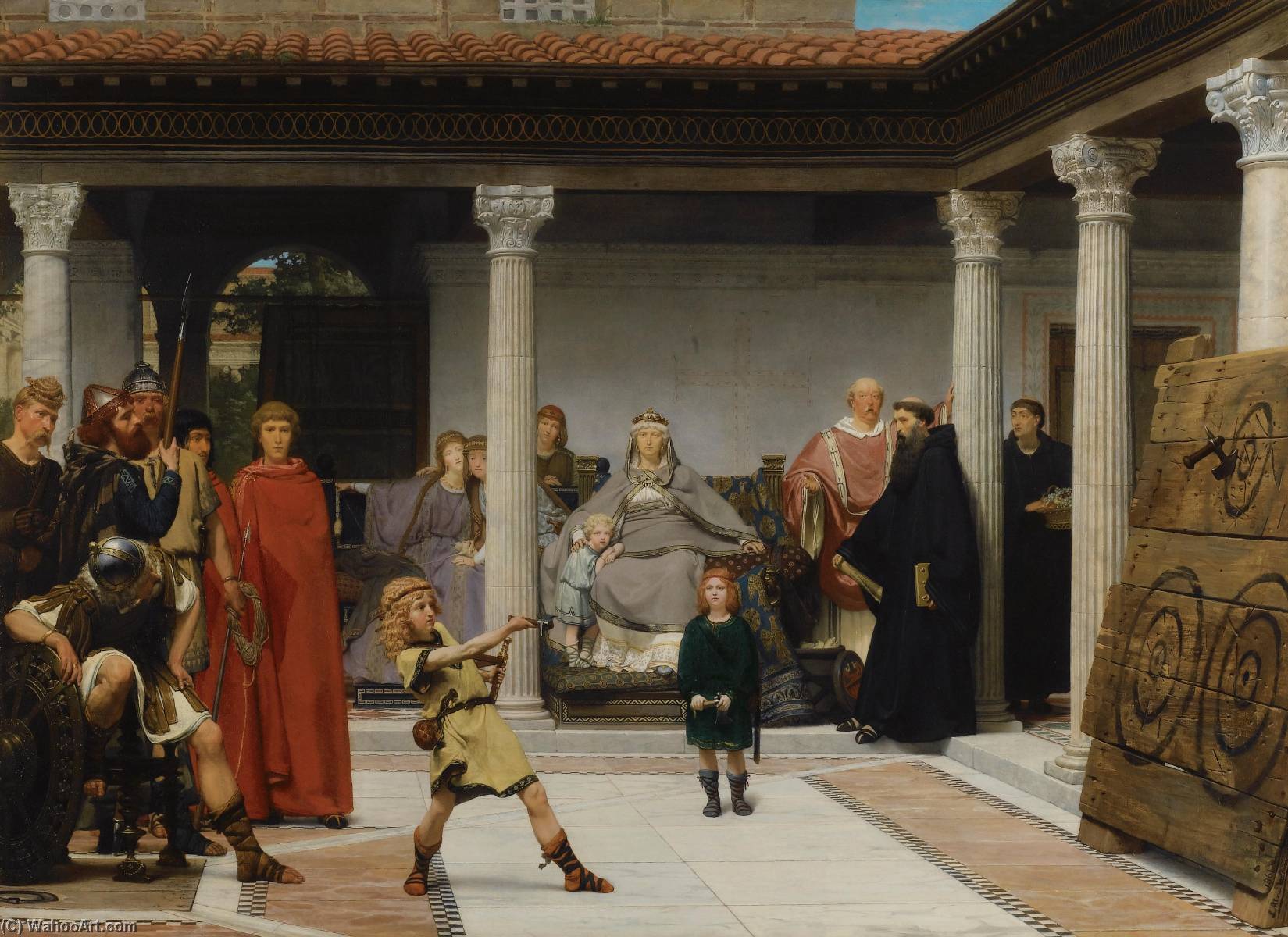 Education Of The Children Of Clovis (school Of Vengeance, Training Of Clotilde's Sons) — Lourens Alma Tadema