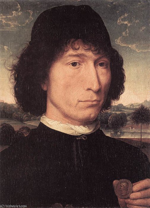 Portrait Of A Man With A Roman Coin — Memling, Hans