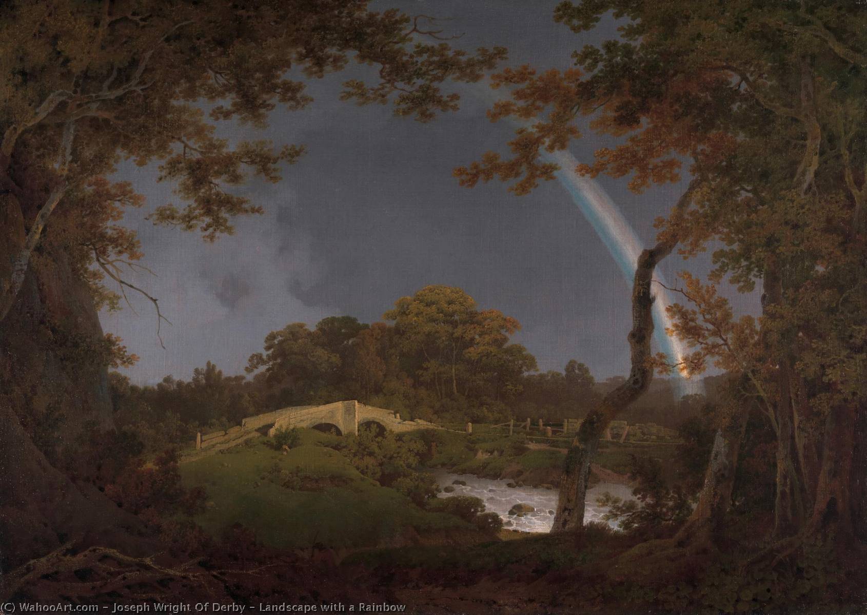 Landscape With A Rainbow — Joseph Wright De Derby