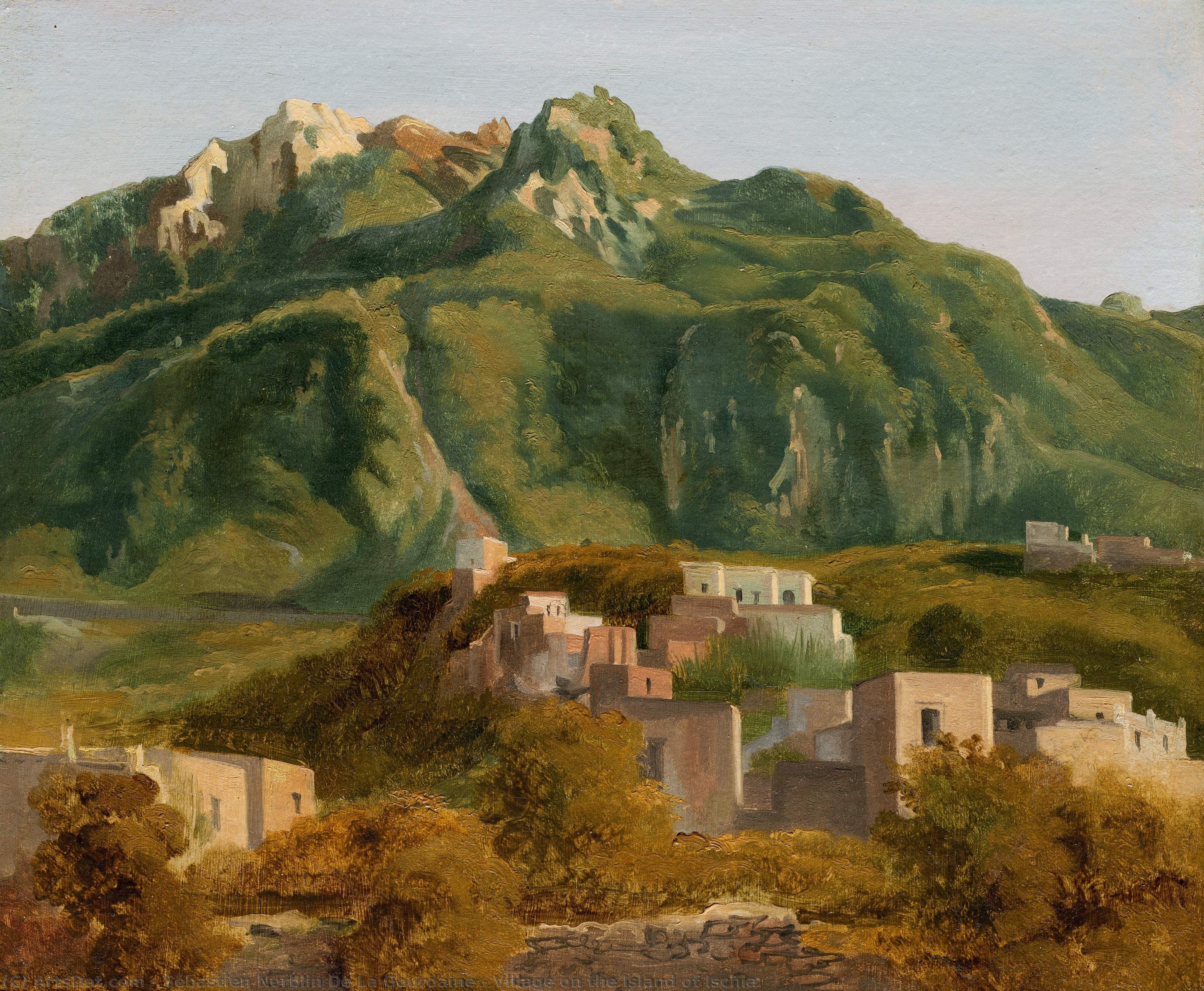 Village On The Island Of Ischia — Sébastien Norblin De La Gourdaine