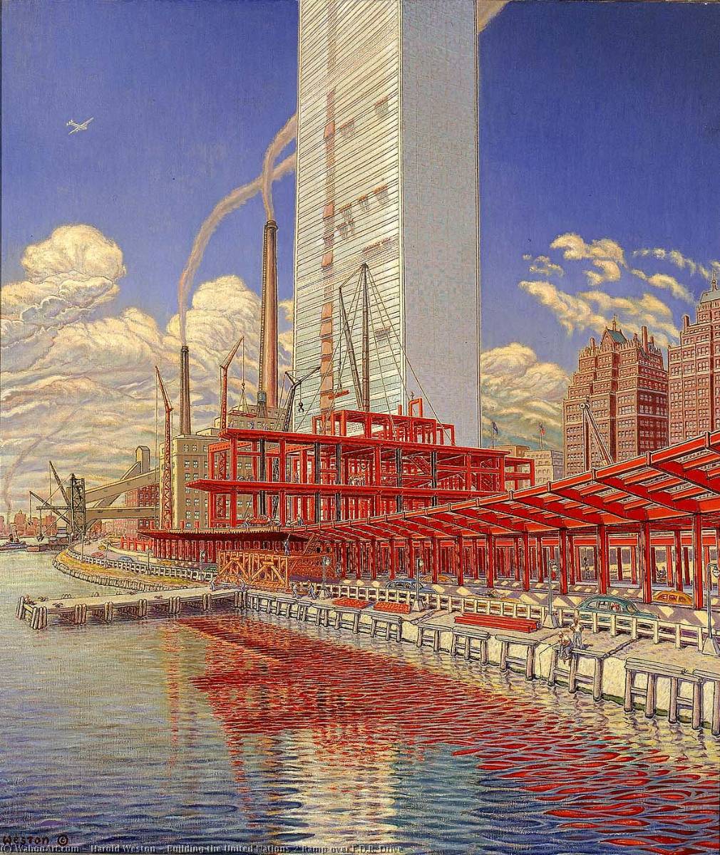 Building The United Nations 2 Ramp Over F.d.r. Drive — Harold Weston