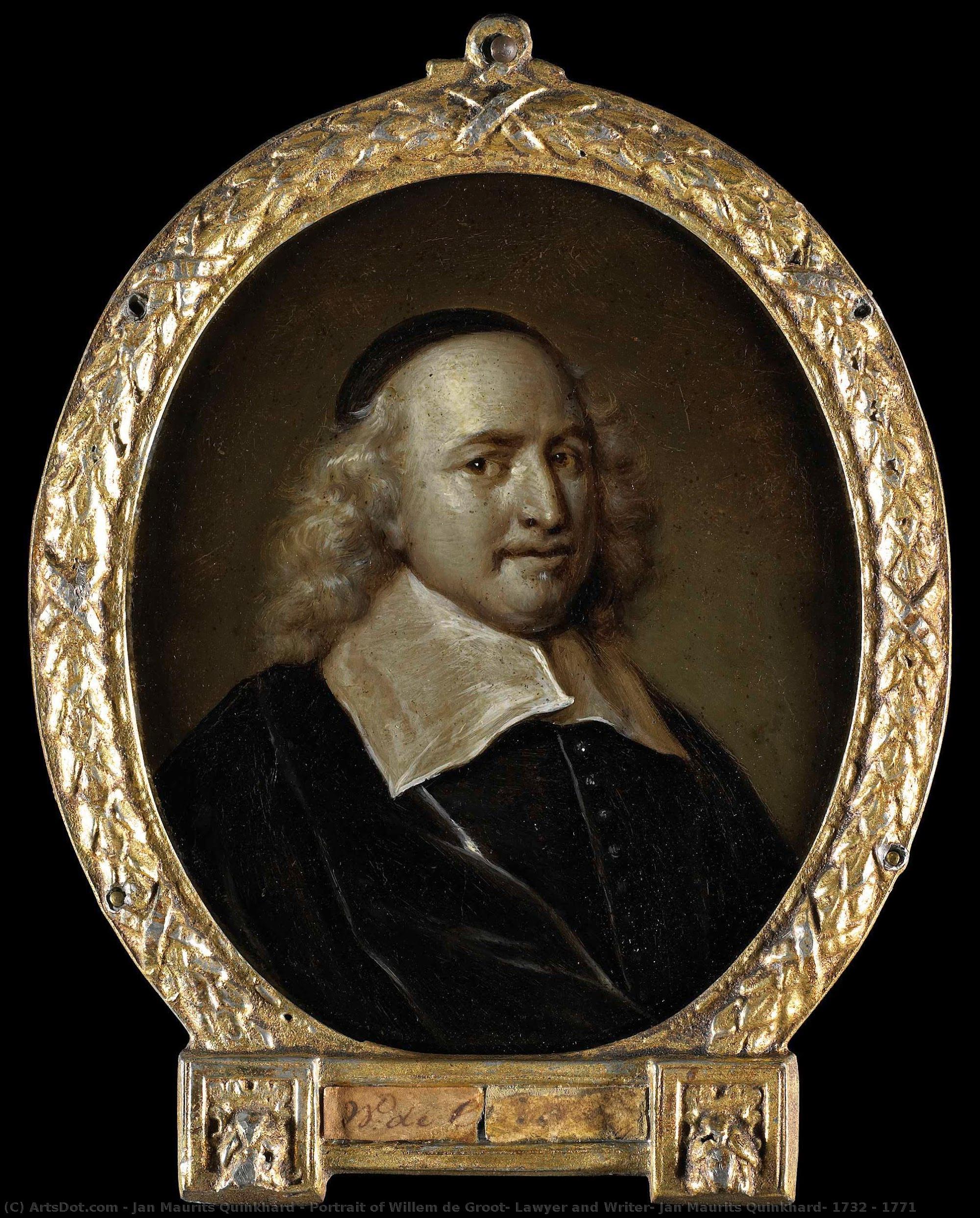 Portrait Of Willem De Groot, Lawyer And Writer, Jan Maurits Quinkhard, 1732 - 1771 — Jan Maurits Quinkhard
