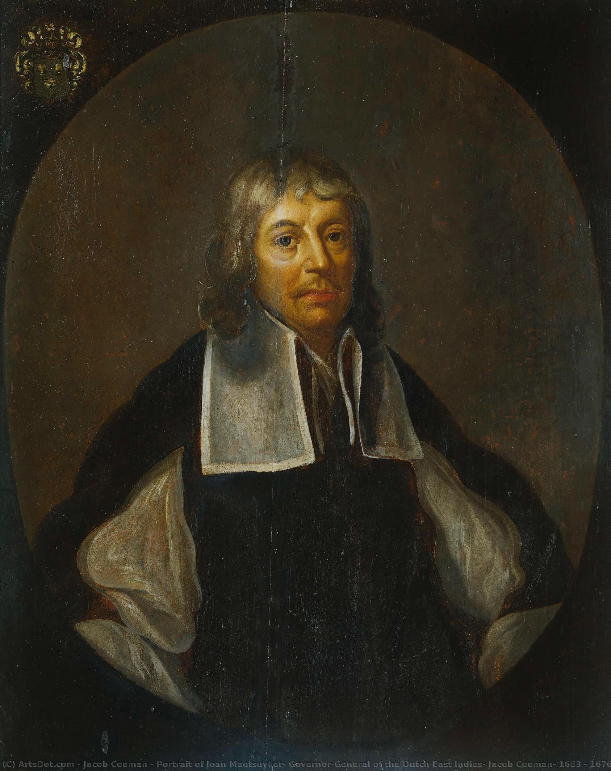 Portrait Of Joan Maetsuyker, Governor-general Of The Dutch East Indies, Jacob Coeman, 1663 - 1676 — Jacob Coeman