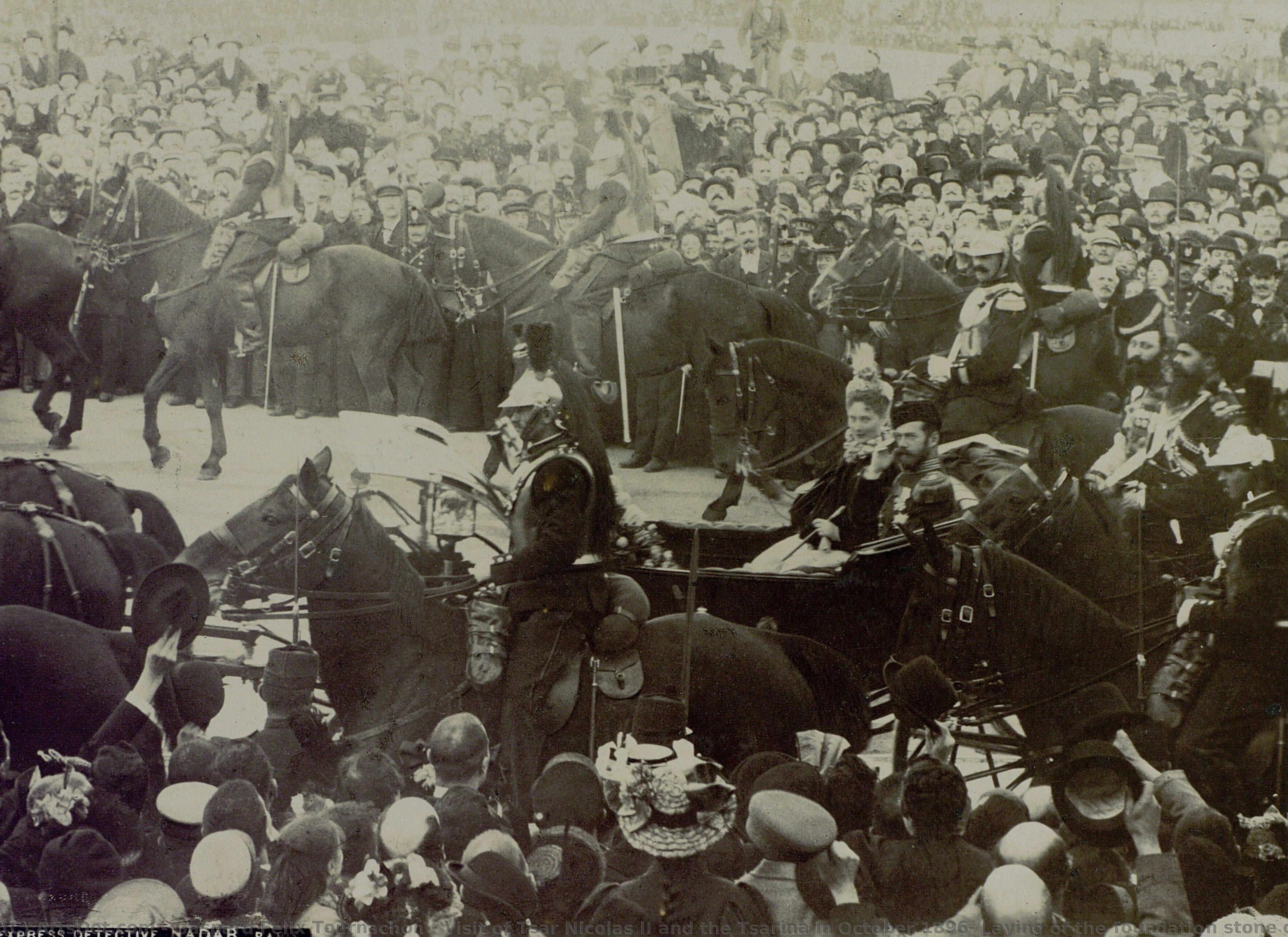 Visit Of Tsar Nicolas Ii And The Tsarina In October 1896: Laying Of The Foundation Stone Of The Pont Alexandre Iii — Gaspard Félix Tournachon