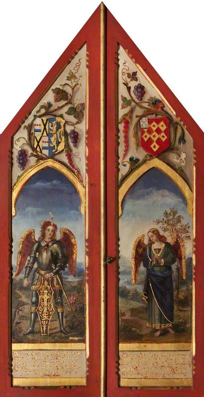 Triptych With The Archangels Michael (after Perugino) And Raphael (outsides Of Wings) — Rebecca Dulcibella Orpen