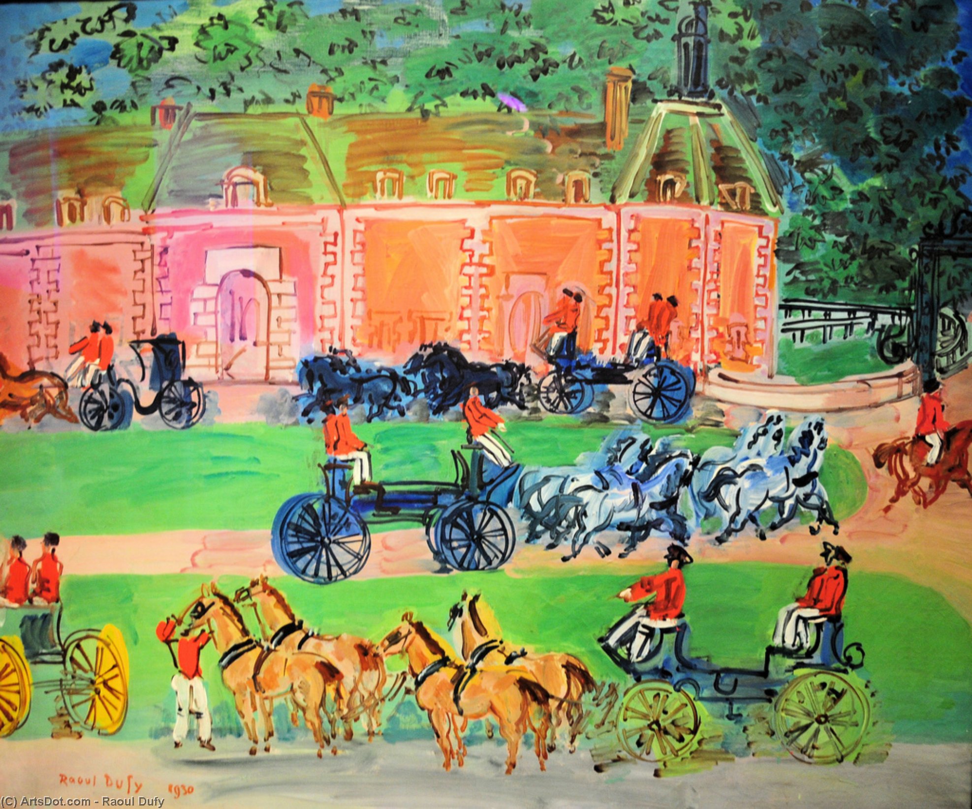 Chateau And Horses — Raoul Dufy