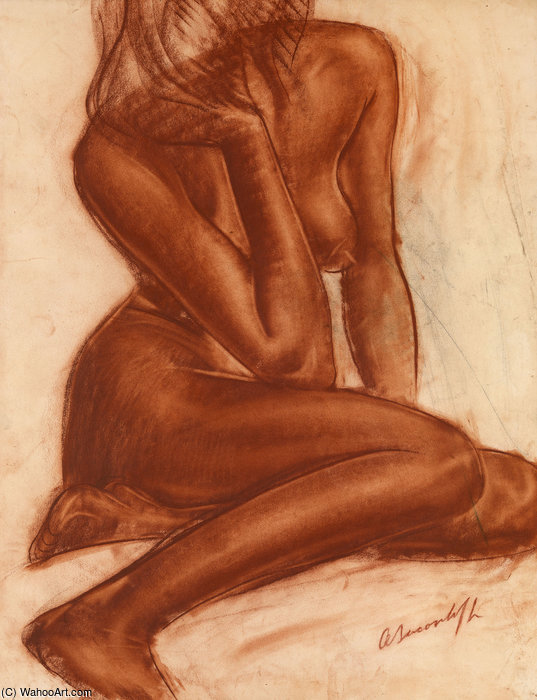 Seated Nude — Alexander Evgenievich Yakovlev