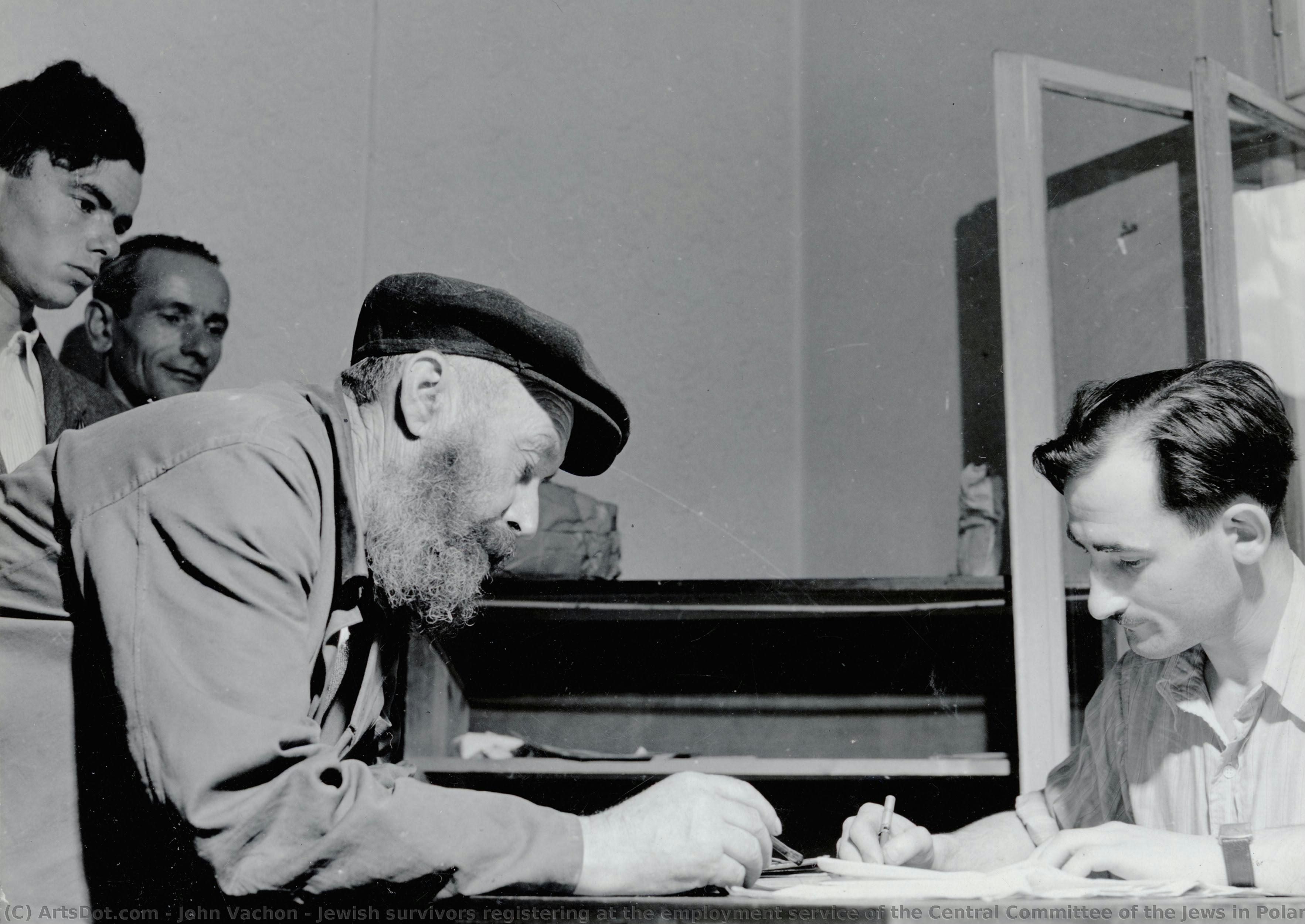 Jewish Survivors Registering At The Employment Service Of The Central Committee Of The Jews In Poland — John Vachon