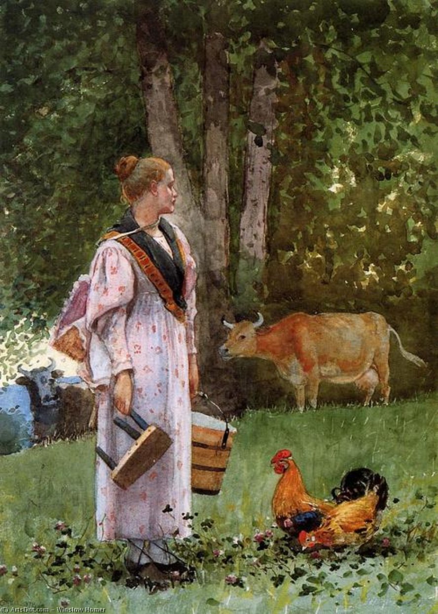 The Milk Maid — Winslow Homer