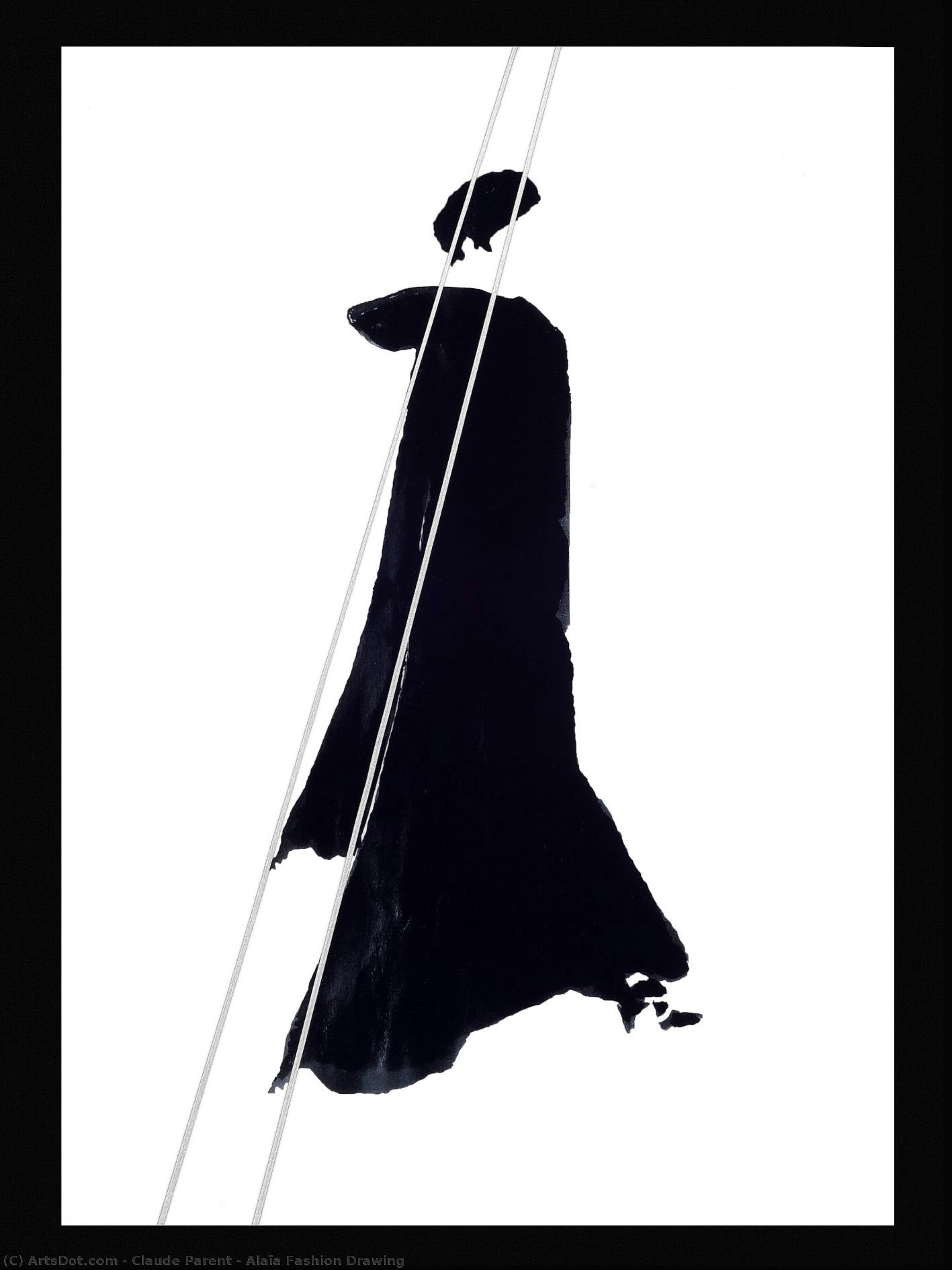 Alaïa Fashion Drawing — Claude Parent