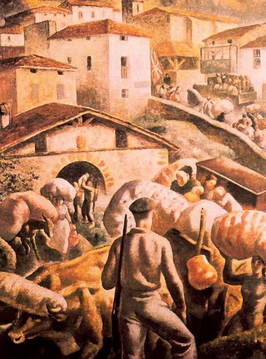 Evacuación De Un Pueblo — Aurelio Arteta
