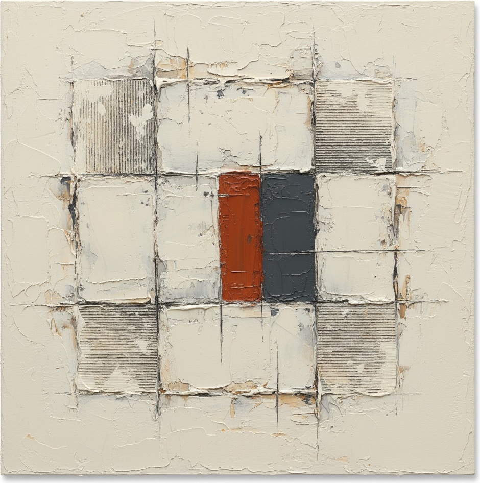Monolithic Echoes In Rust And Charcoal: A Sculptural Study Of Structured Permanence — David Moreau