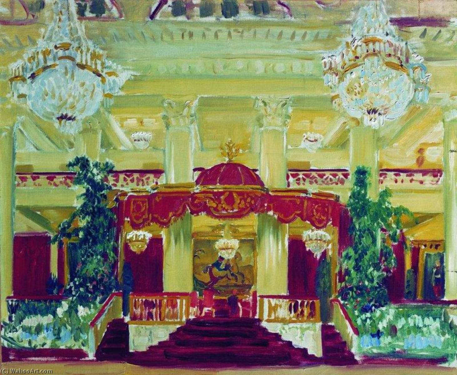 A Hall Of The Noble Assembly In St.petersburg — Boris Michailowitsch Kustodijew