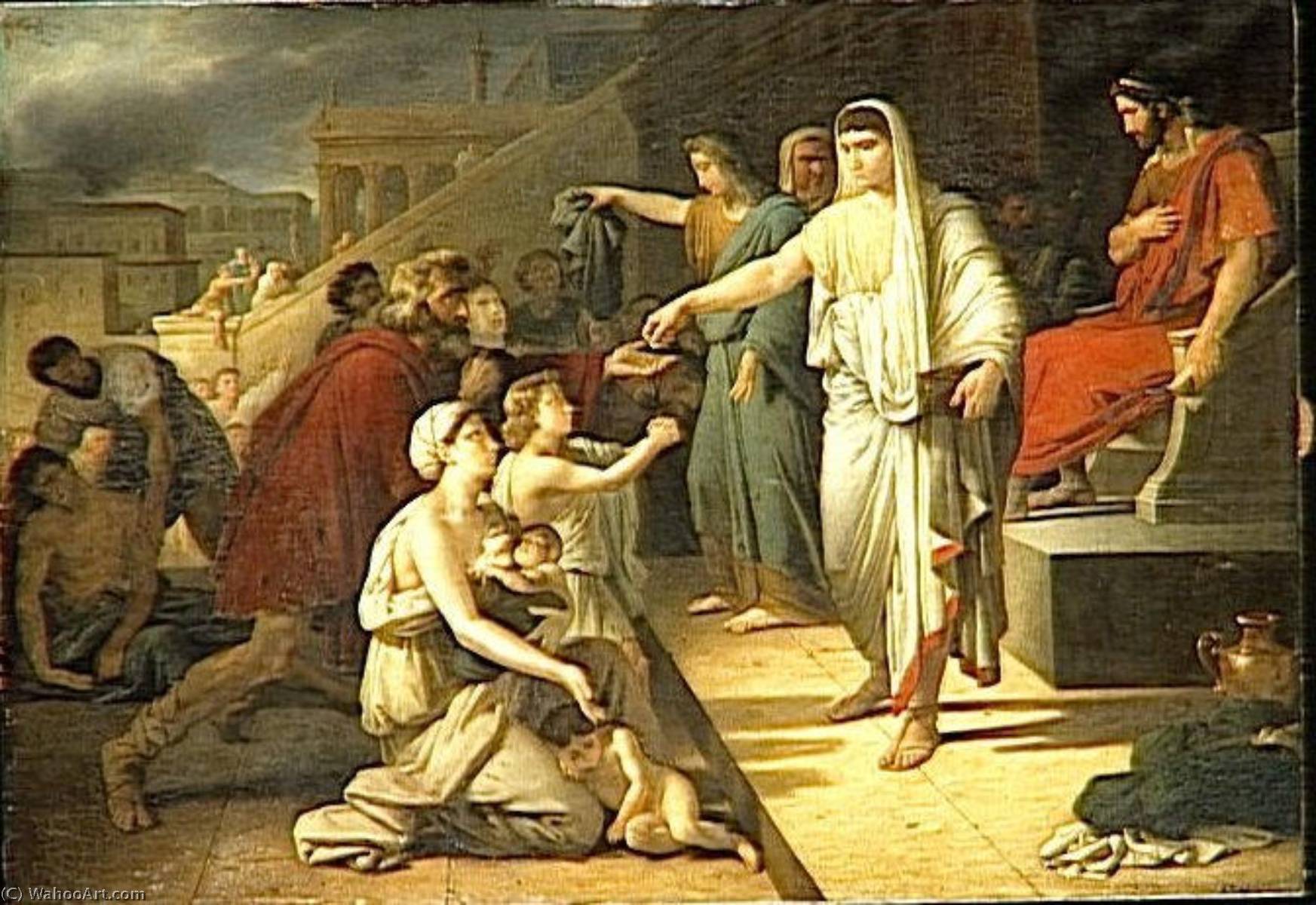 Titus Et Vespasien Font Distribuer Des Secours Au Peuple — François Joseph Heim