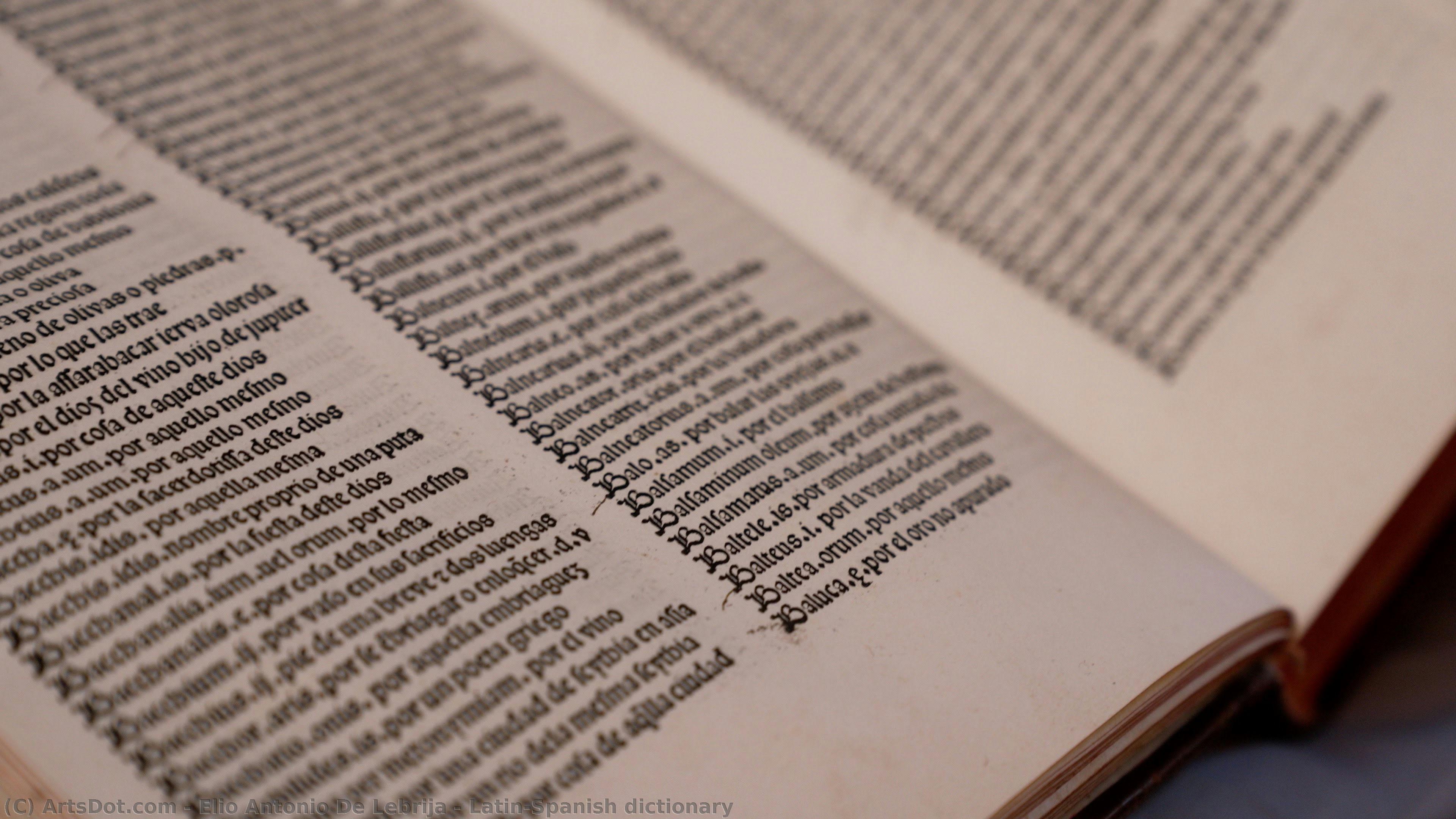 Latin-spanish Dictionary — Elio Antonio De Lebrija