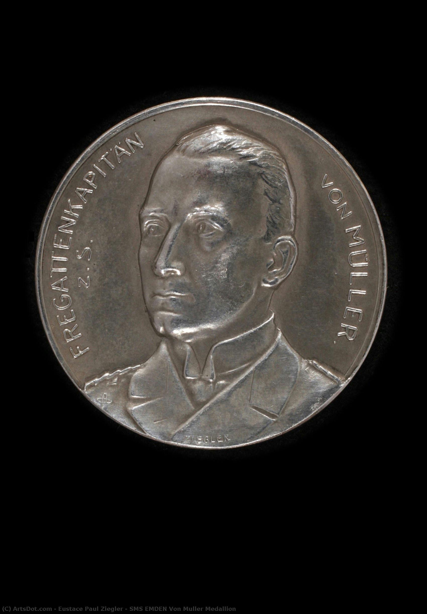 Sms Emden Von Muller Medallion — Eustace Paul Ziegler