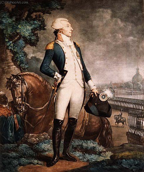 Portrait Of The Marquis De La Fayette Commander Of The National Guard — Philibert Louis Debucourt