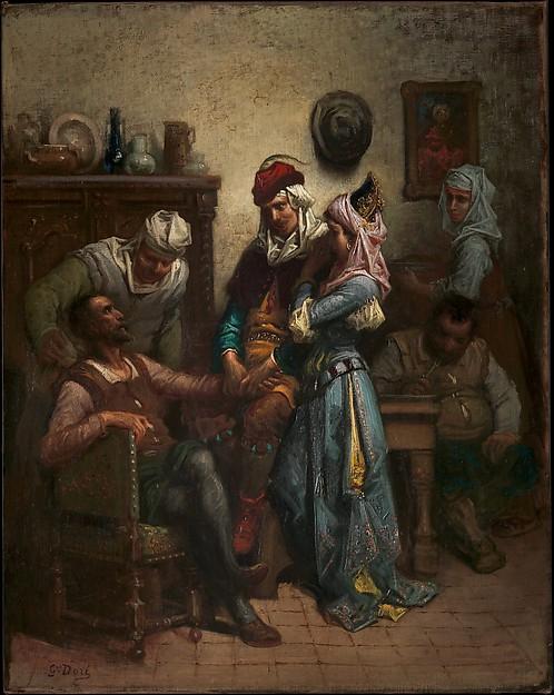 Don Quixote And Sancho Panza Entertained By Basil And Quiteria — Paul Gustave Doré