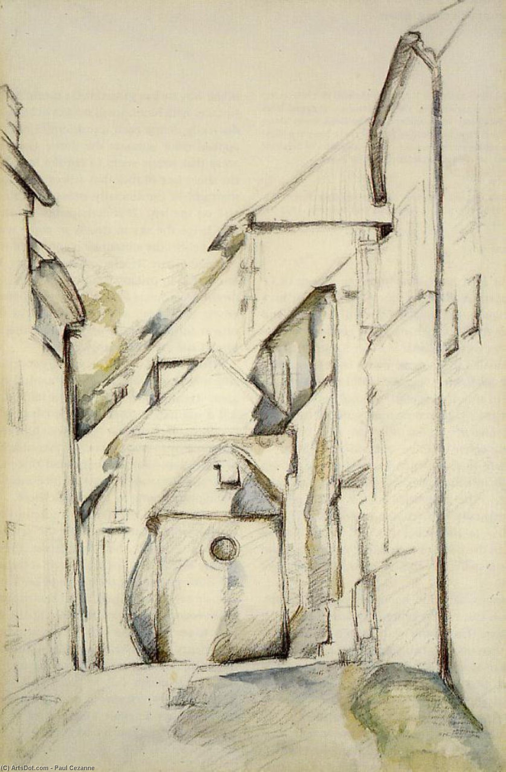 The Church Of Saint-pierre In Avon — Paul Cézanne
