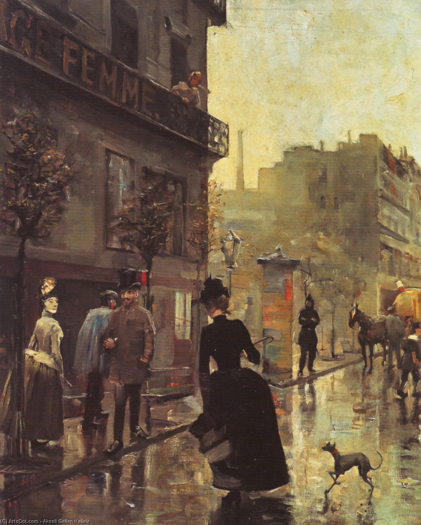 Boulevard In Paris — Akseli Gallen-kallela
