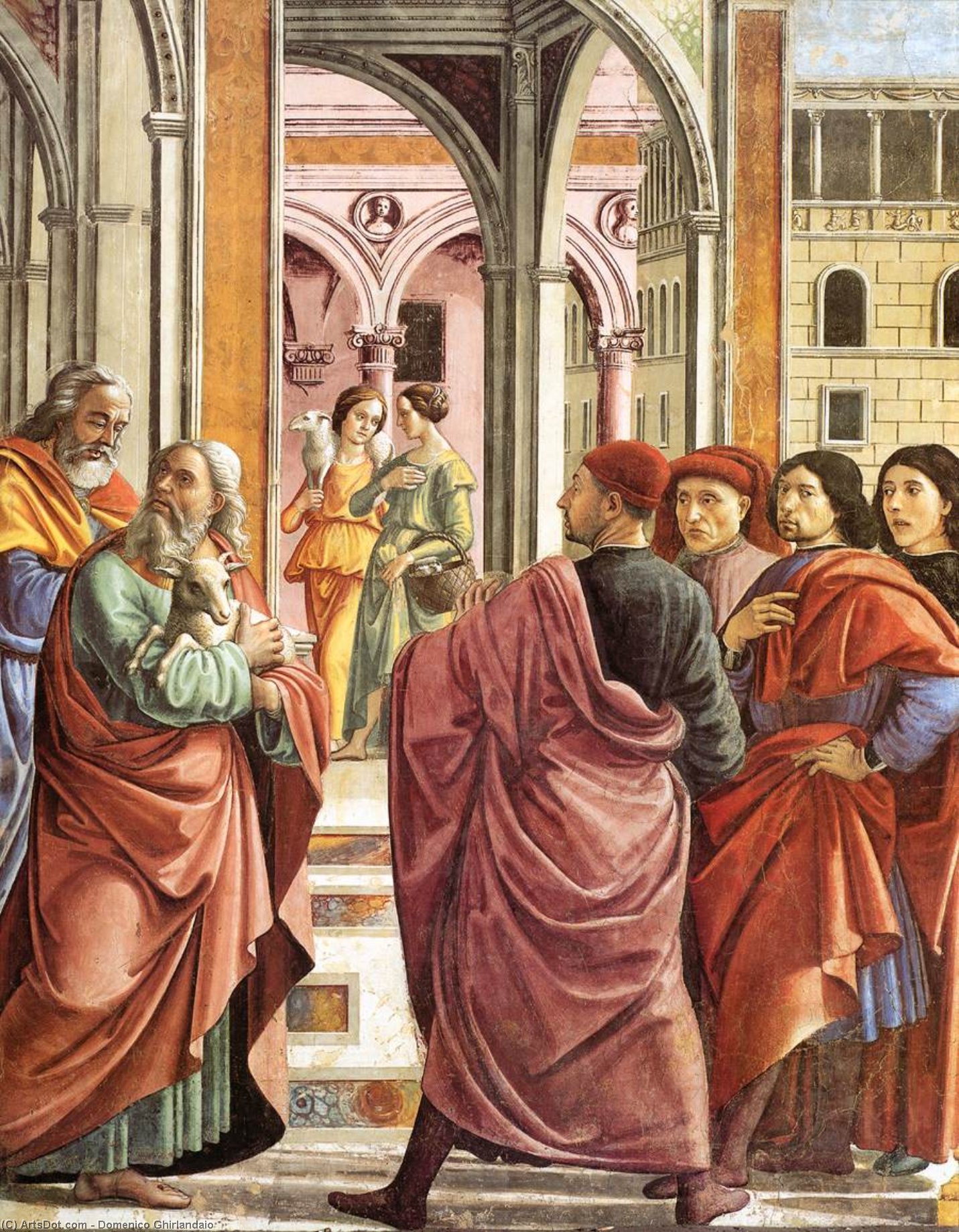 Expulsion Of Joachim From The Temple (detail) — Domenico Ghirlandaio