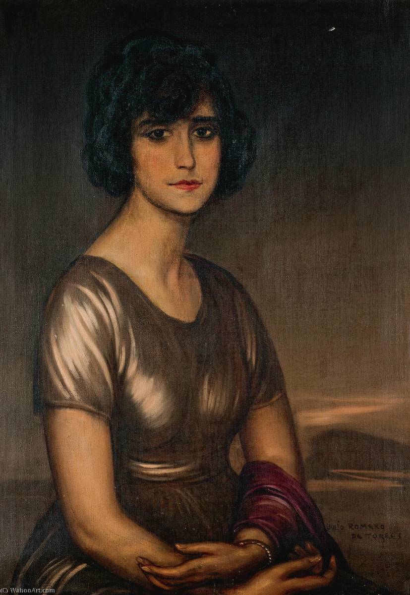 Retrato De Dama Joven (portrait Of A Young Lady) — Córdoba Julio Romero De Torres