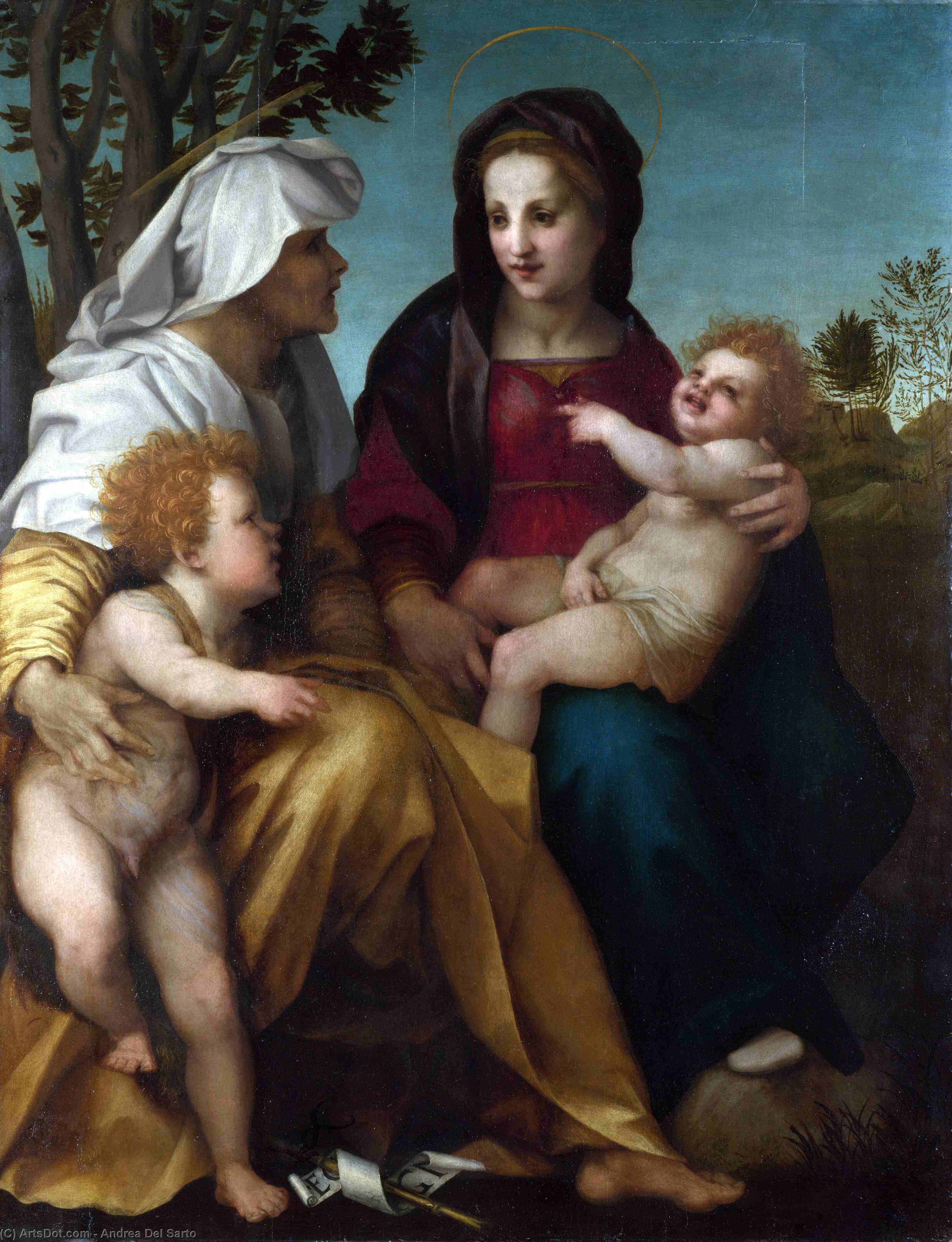 The Madonna And Child, Saint Elizabeth And The Baptist — Andrea Del Sarto