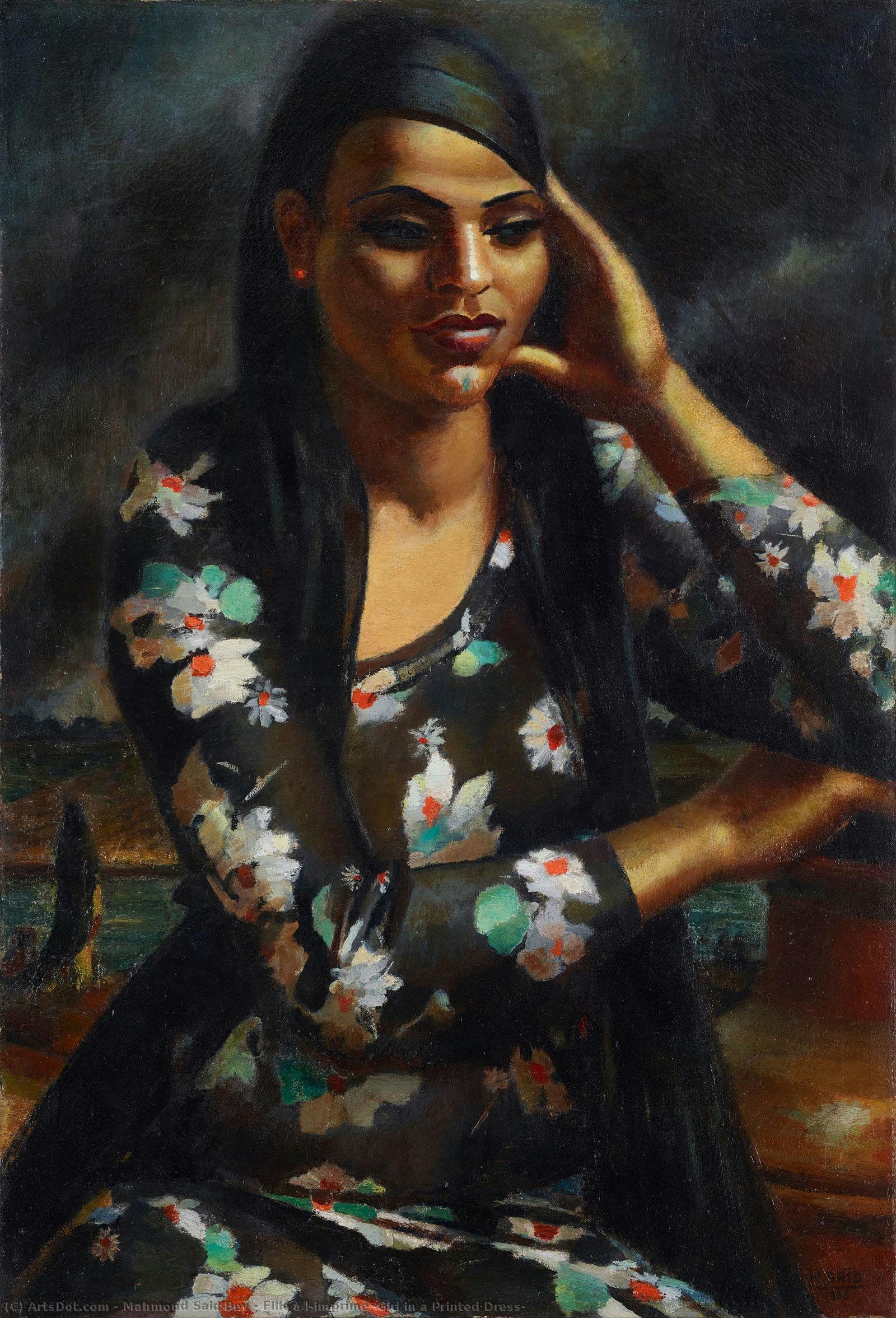 Fille À L’imprimé (girl In A Printed Dress) — Mahmoud Said Bey
