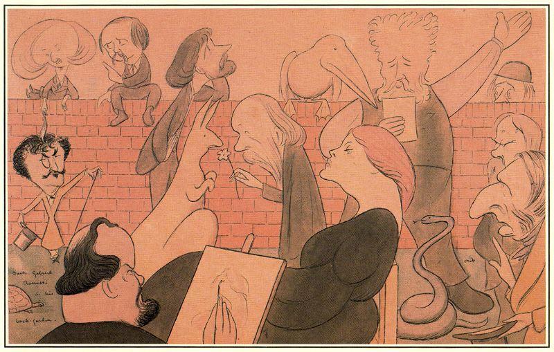 Dante Gabriel Rossetti, In His Back Garden — Sir Max Beerbohm
