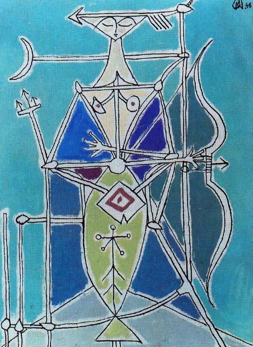 No Title Or Composition With Figure — Oscar Dominguez