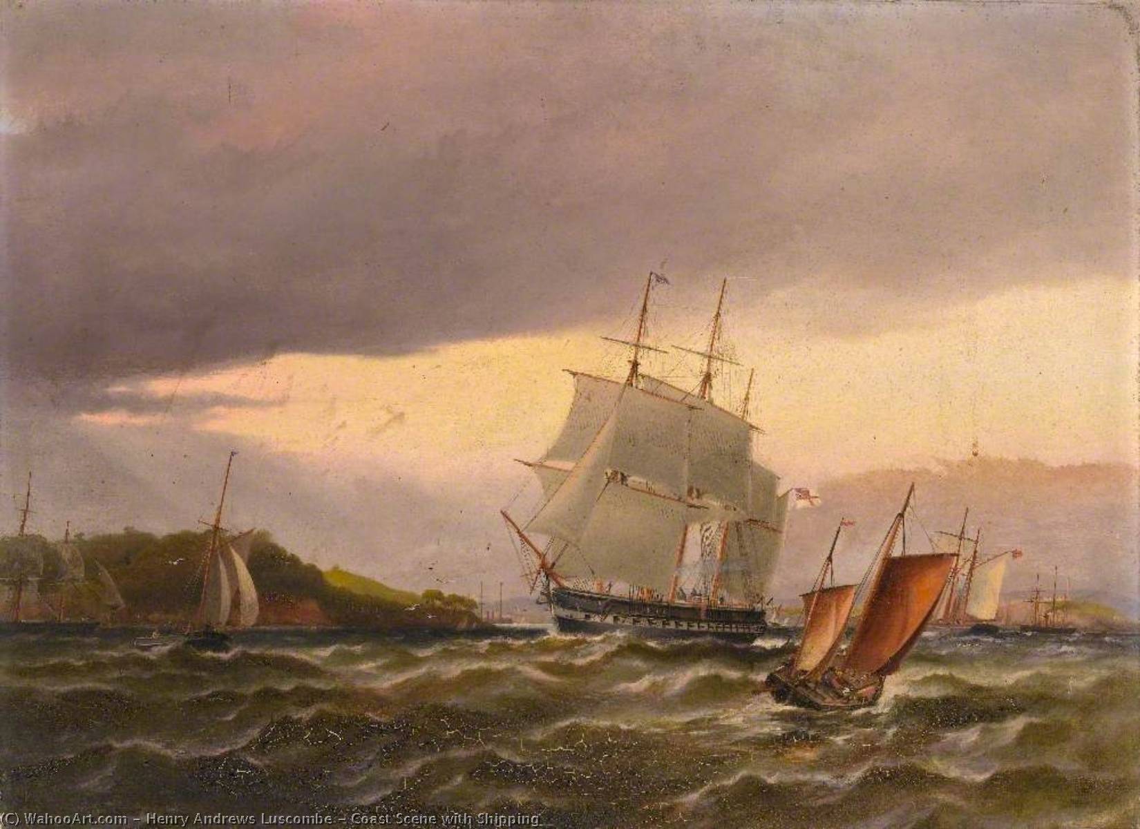 Coast Scene With Shipping — Генри Андрюс Льюмсбэдж