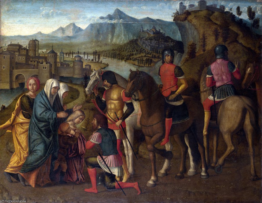 Coriolanus Persuaded By His Family To Spare Rome — Michele Da Verona
