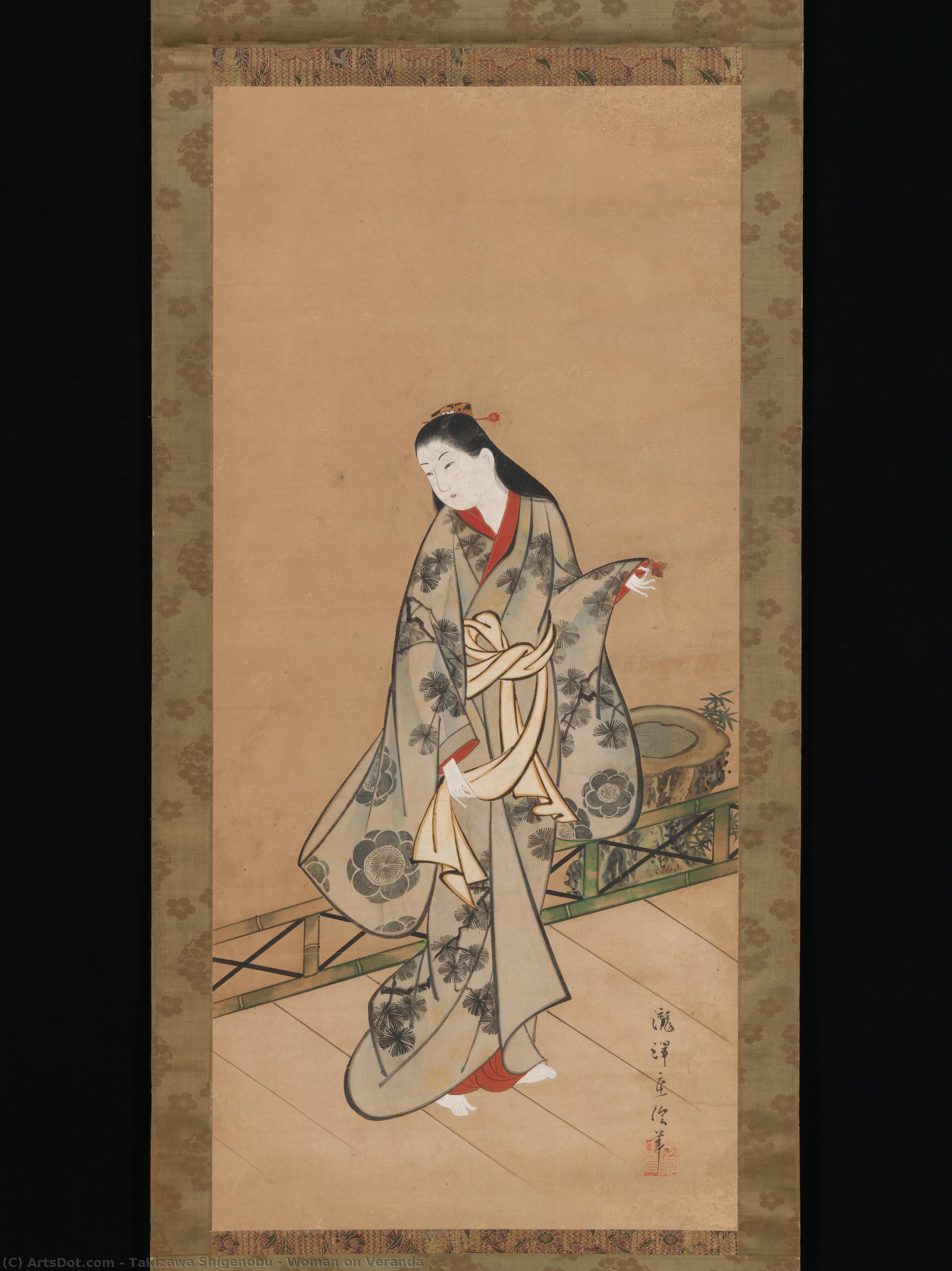 Woman On Veranda — Takizawa Shigenobu